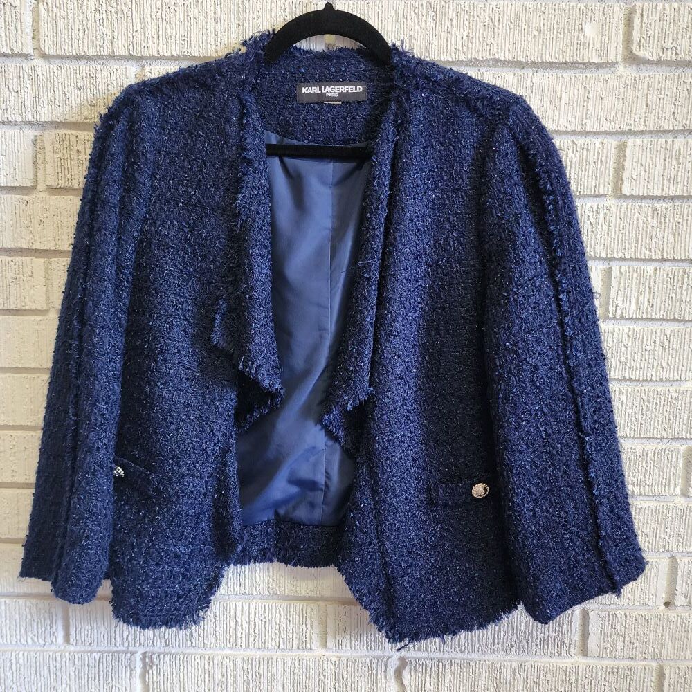 Karl lagerfeld blue jacket store